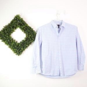 Men's Calvin Klein Blue Button-down Shirt- Large